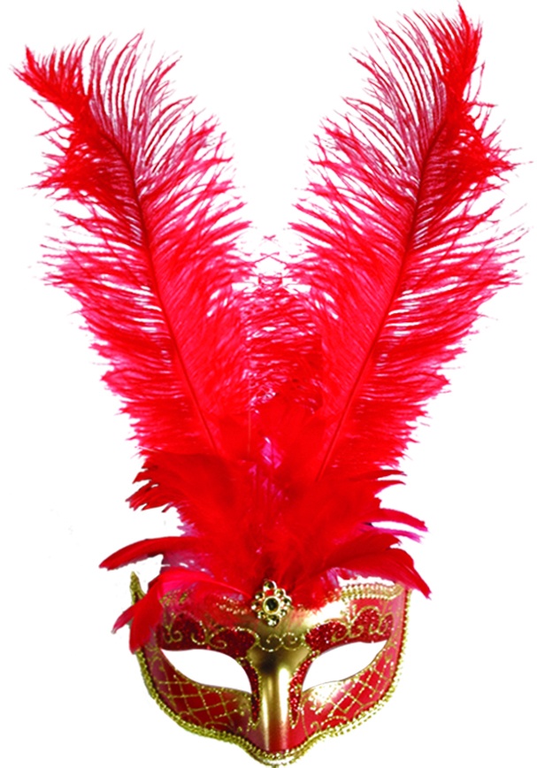Feather Mask Central Fan Plume