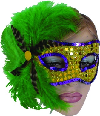 Feather Mask Barred Side Spray