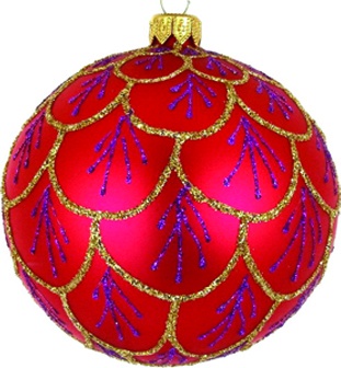 Glass Bauble, 10cm