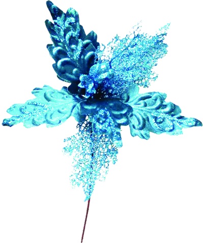 Artificial Poinsettia Pick, 28cm