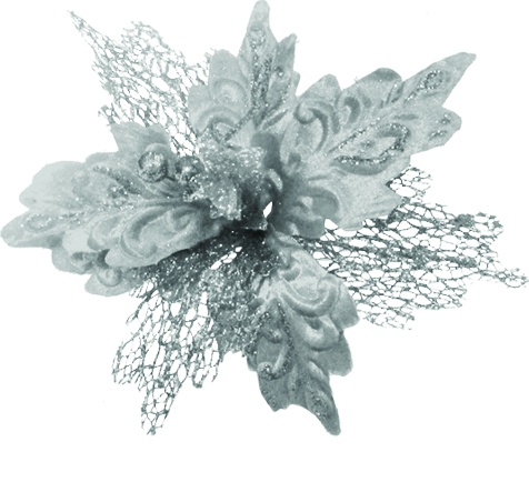 Artificial Poinsettia Pick, 28cm