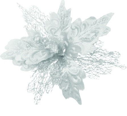 Artificial Poinsettia Pick, 28cm