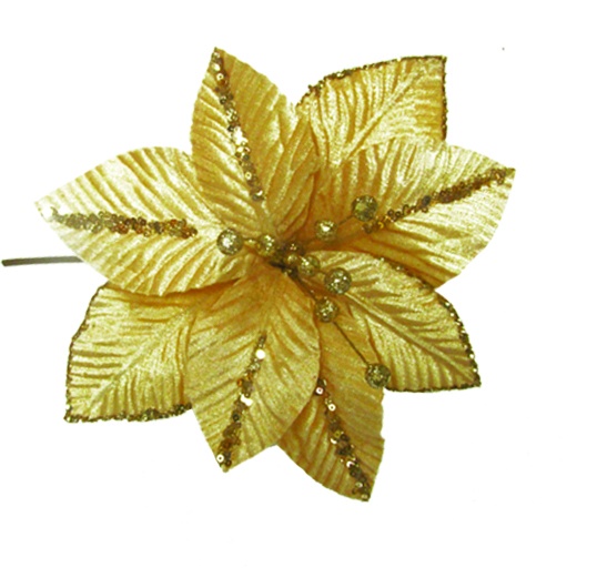 Glittered Poinsettia, 25cm