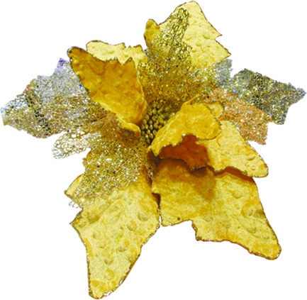 Artificial Flower Mesh Poinsettia, 45cm