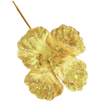 Glittered Artificial Flower, 16cm