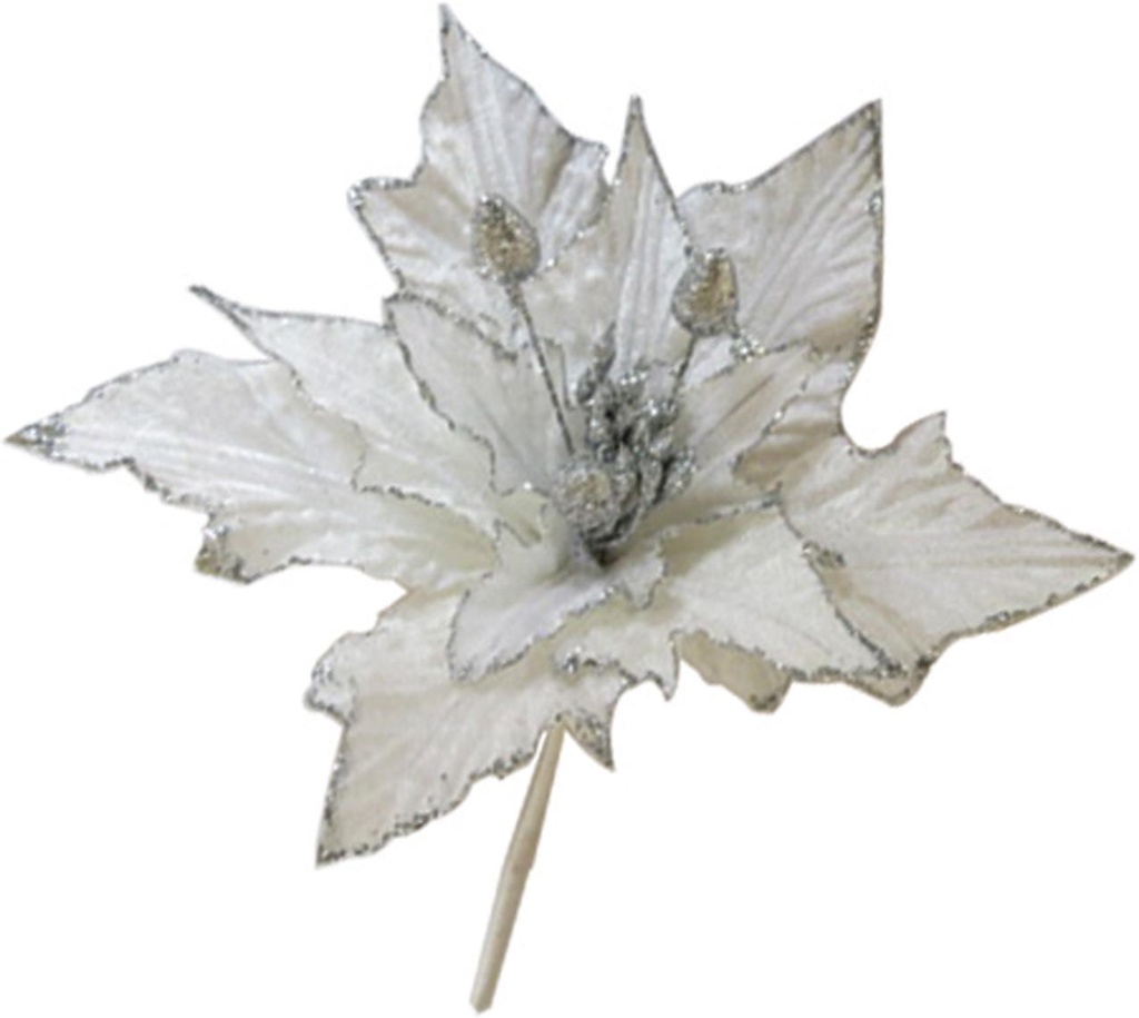 Artificial Poinsettia Pick, 21cm