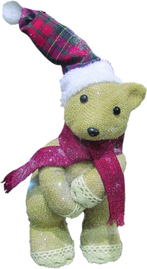 Hessian Bear, 26cm