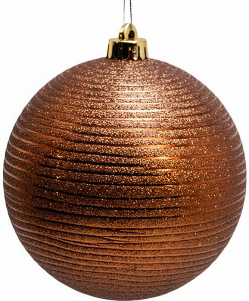 Ribbed Glitter Ball, 4cm