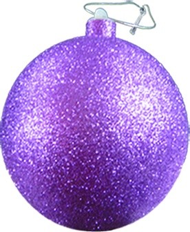 Glitter Ball Frosted, 10cm