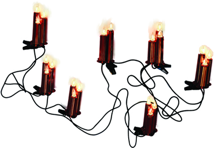 40-LED Lights with Green Cable, 5.5m