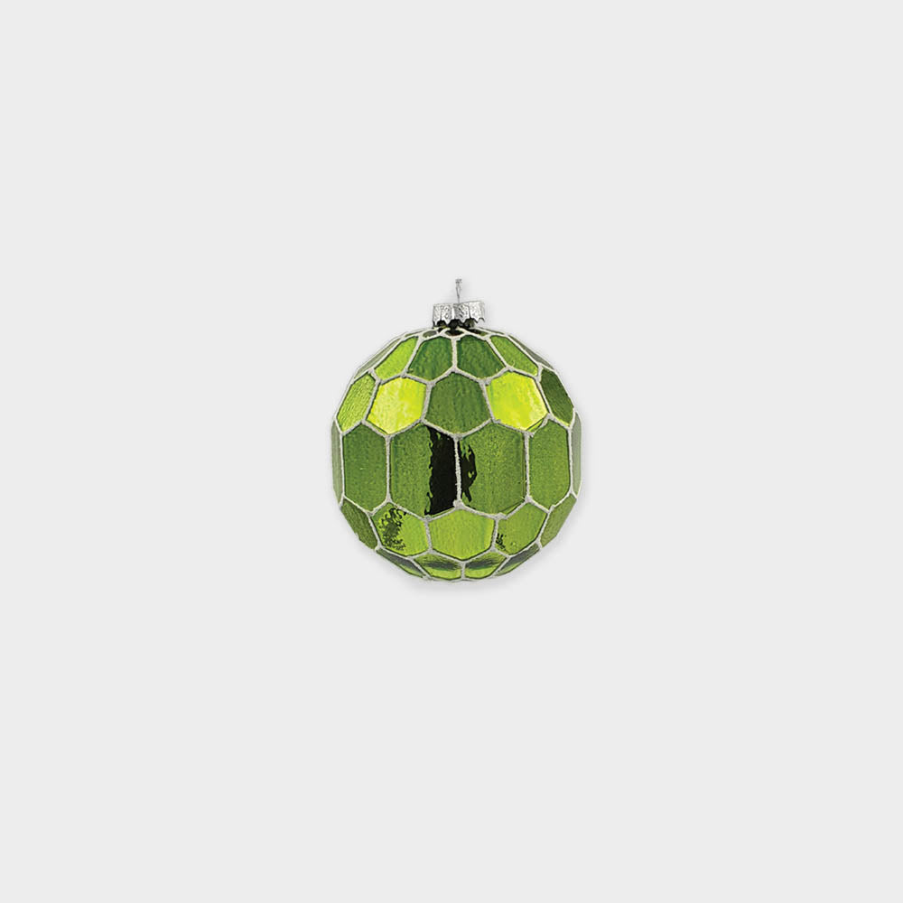 Glass Faceted Ball, 10cm