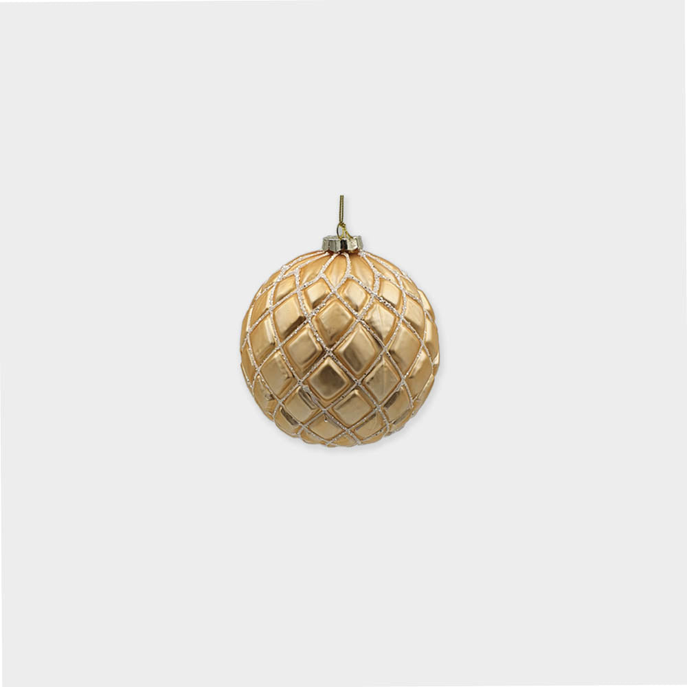 Glass Ridged Ball, 12cm