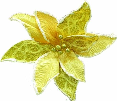 Artificial Poinsettia Head, 25cmD