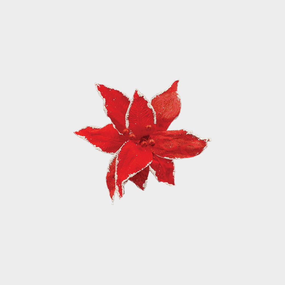 Artificial Poinsettia Head, 25cmD
