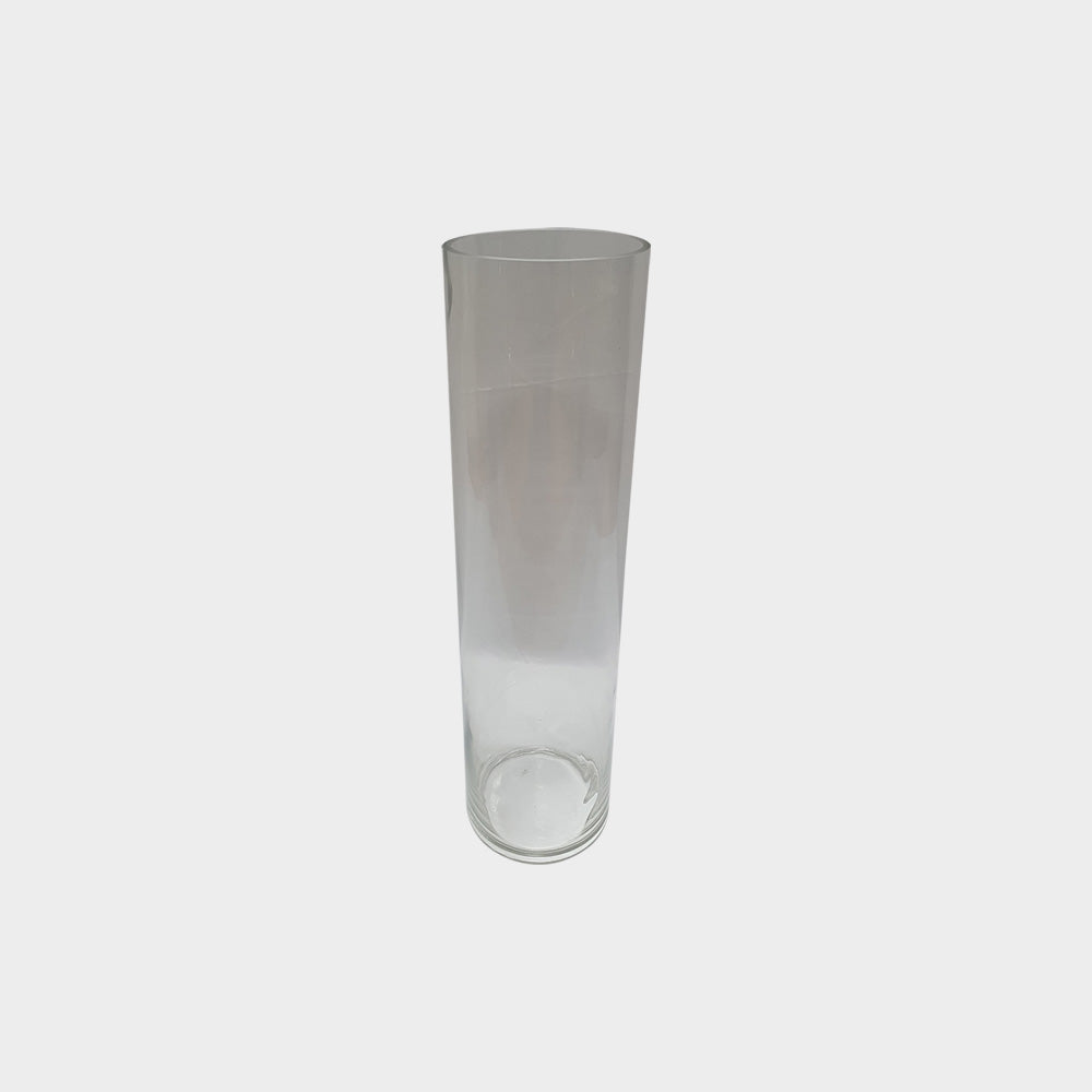 Clear Cylindrical Vase, 60cm