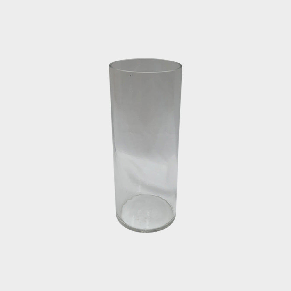 Clear Cylindrical Vase, 30cm