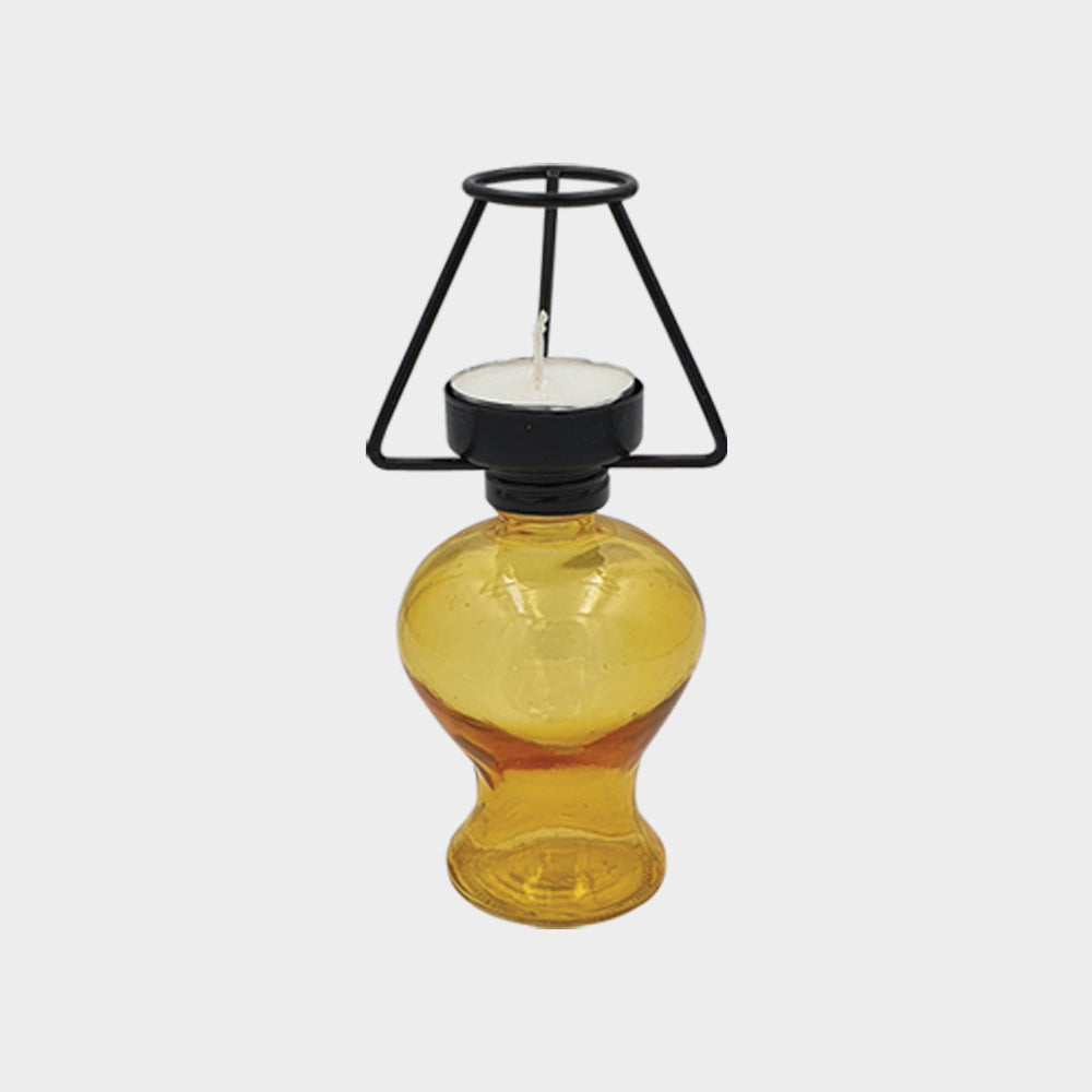 Triangle Wire Bottle Candleholder, 15cm