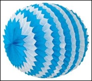 Striped Tissue Ball, 35cm