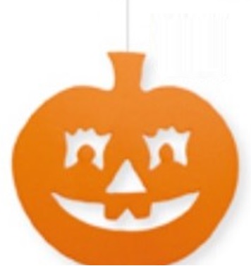 Hanging Pumpkin, Starburst Eyes, 30cm
