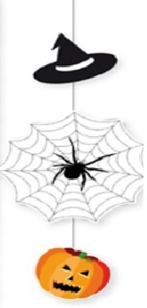 Witch Hat Spiderweb Pumpkin Whirl, 65cm