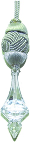 Silk Faceted Finial, 12.5cm