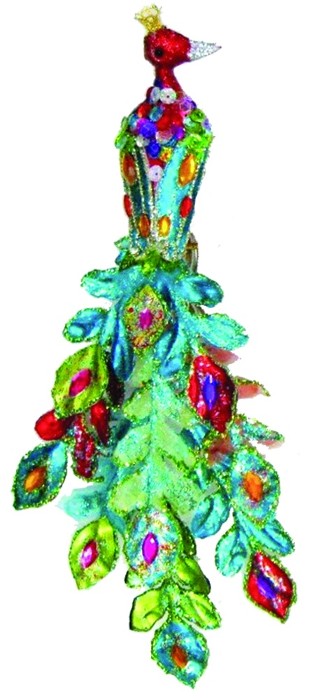 Peacock Clip Ornament, 30cm