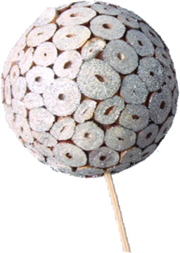 Sola Log Petal-Disc Ball with Stem, 10cm