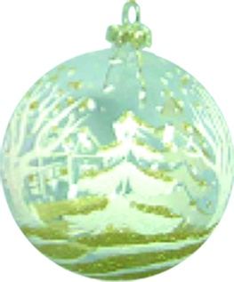 Ball with Winter Scene, 8cm
