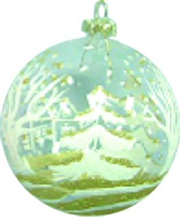 Ball with Winter Scene, 8cm