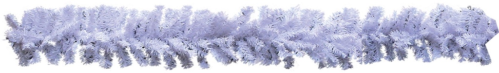 Plain White Garland, 9' x 10"