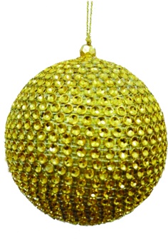 Faux Crystal Ball Ornament, 10cm