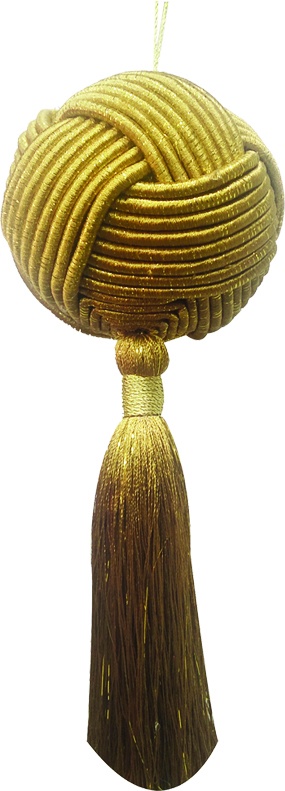 Folded Ball with Tassel, 22cm