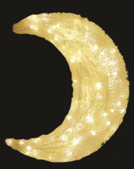 Light Up Crescent Moon, 40cm