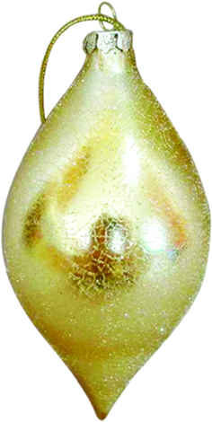 Glass Drop with Design, 13cm