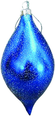 Glass Drop with Design, 13cm