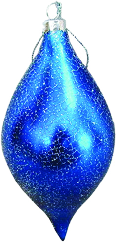 Glass Drop with Design, 13cm