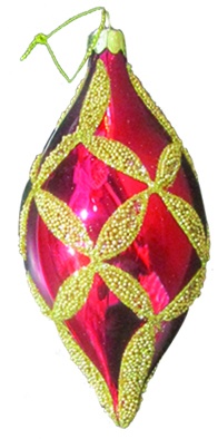Decorative Glass Oval, 14cm