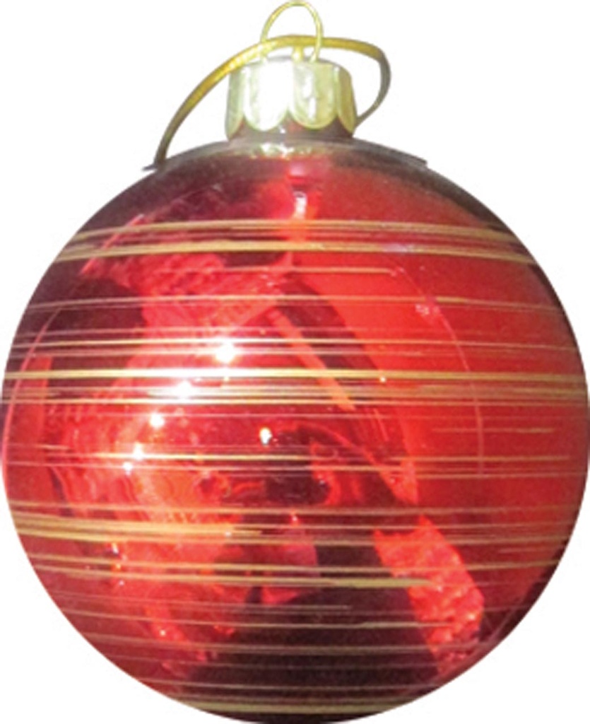 Decorative Glass Bauble, 8cm