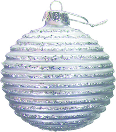Glittered Matte Ball, 10cm