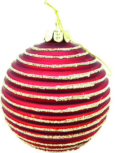 Glittered Matte Ball, 12cm