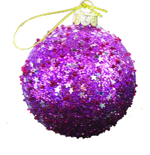 Studded Star Glitter Ball, 12cm