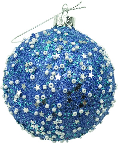 Studded Beaded Star Ball, 12cm