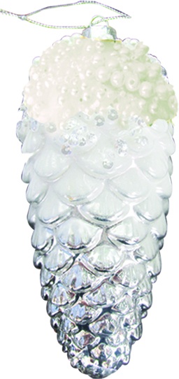 Glittered Pinecone, 17cm