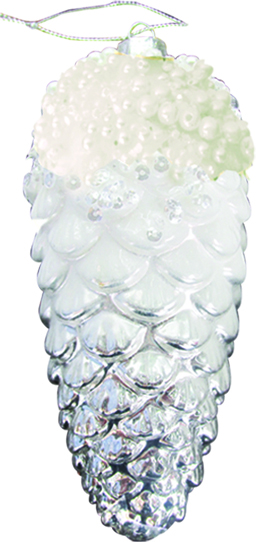 Glittered Pinecone, 17cm