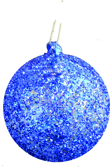 Glittered Studded Ball, 12cm