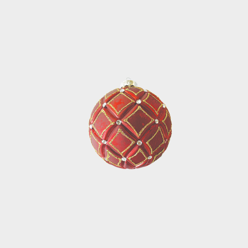 Antique Finish Matte Glass Ball, 10cm