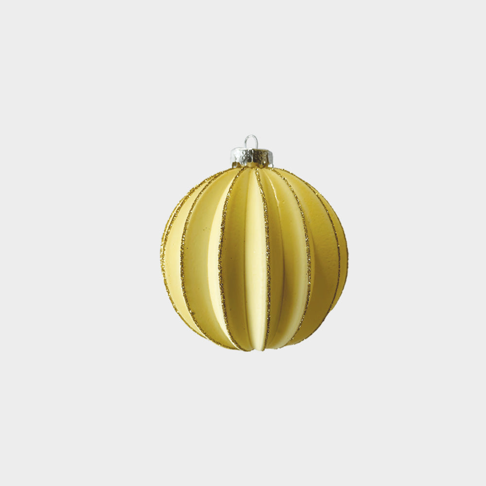Ridged Antique Glass Ball, 10cm