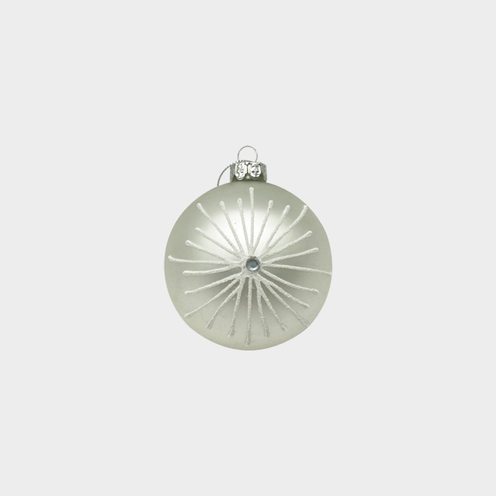 Glittered Glass Ball, 12cm