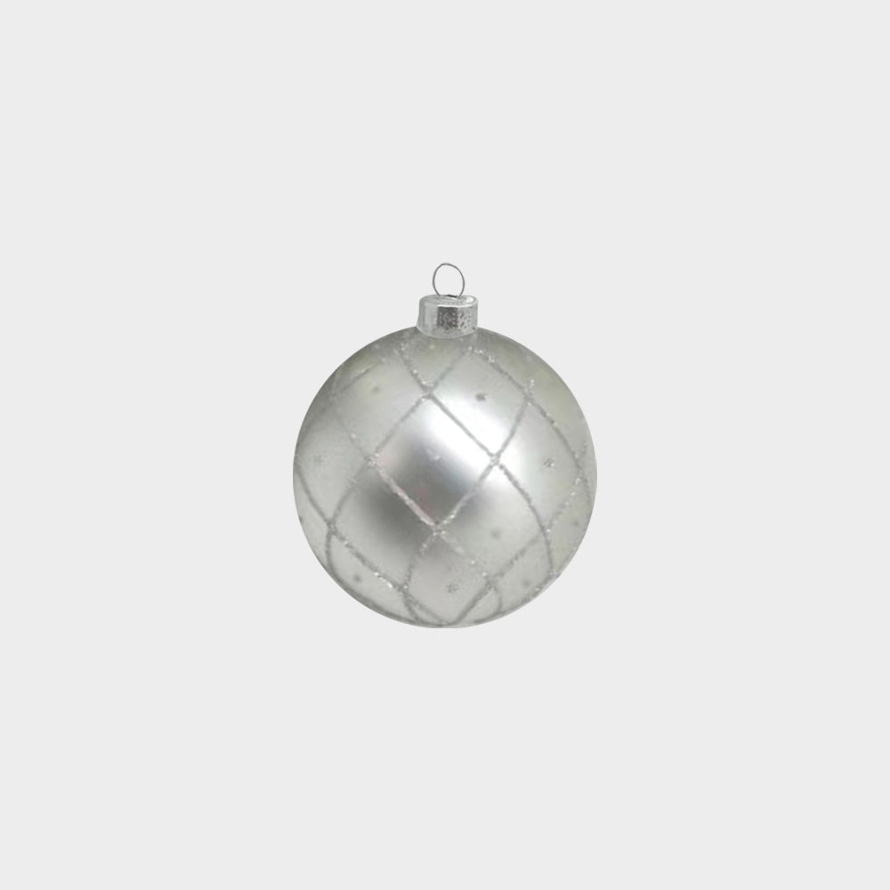 Glittered Glass Ball, 10cm