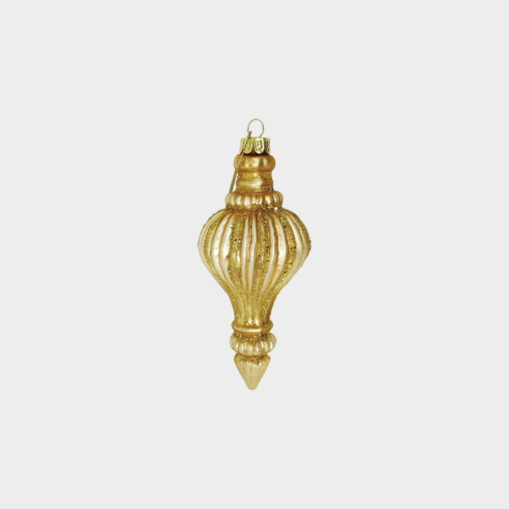 Glittered Glass Finial, 16.5cm